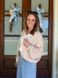 TAKE ME WITH YOU CARDIGAN - NATURAL