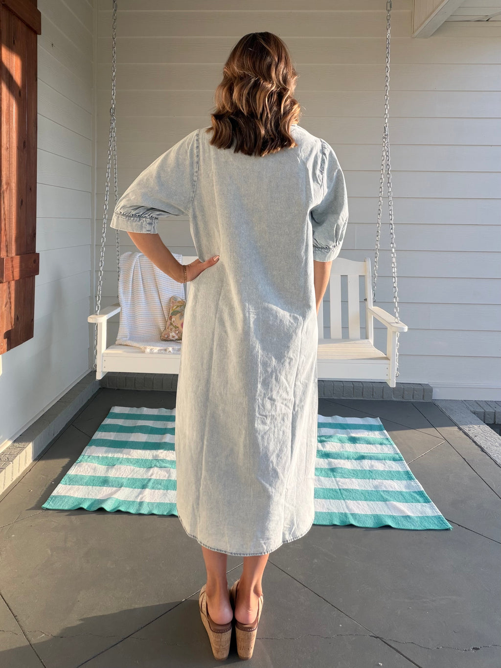 TAKE IT WITH YOU DRESS - LT DENIM