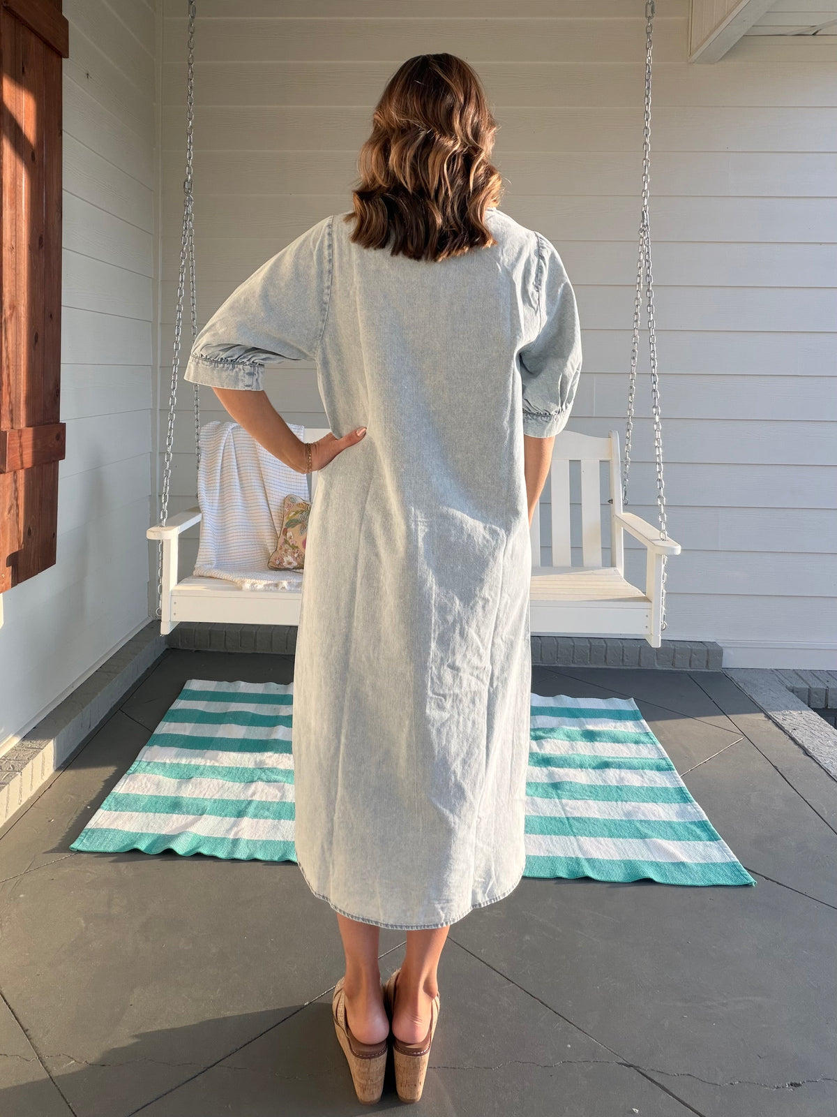 TAKE IT WITH YOU DRESS - LT DENIM