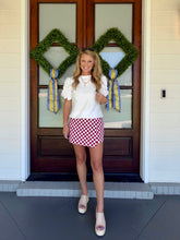 Load image into Gallery viewer, BRINGING THE HEAT SKORT - MAROON/WHITE
