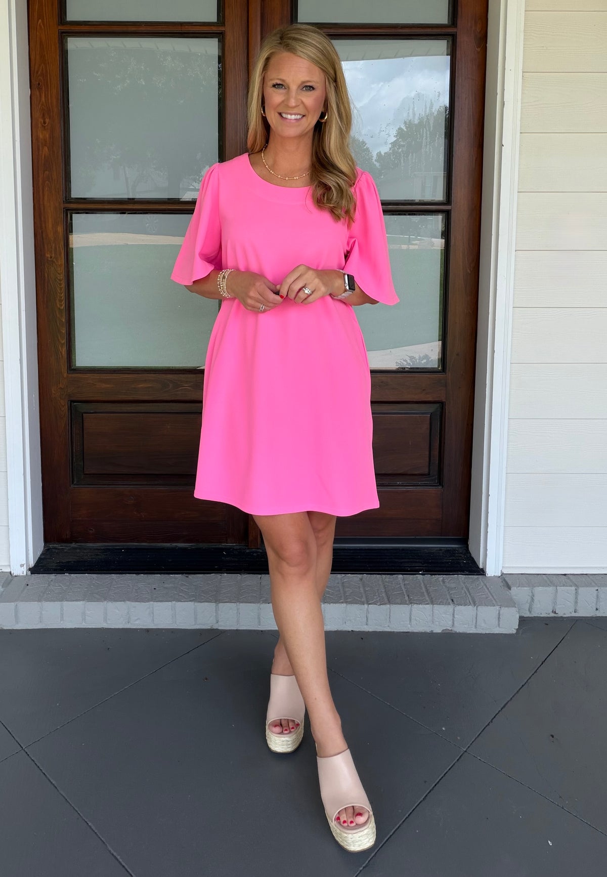 SEE ME NOW DRESS - NEON PINK