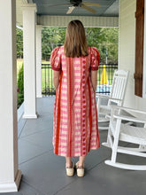 Load image into Gallery viewer, ALL OVER THE PLACE DRESS - RUST/PINK

