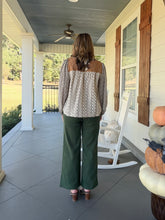 Load image into Gallery viewer, Mixed floral print button down long sleeve top
