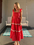 TOP OF THE LINE DRESS - TOMATO