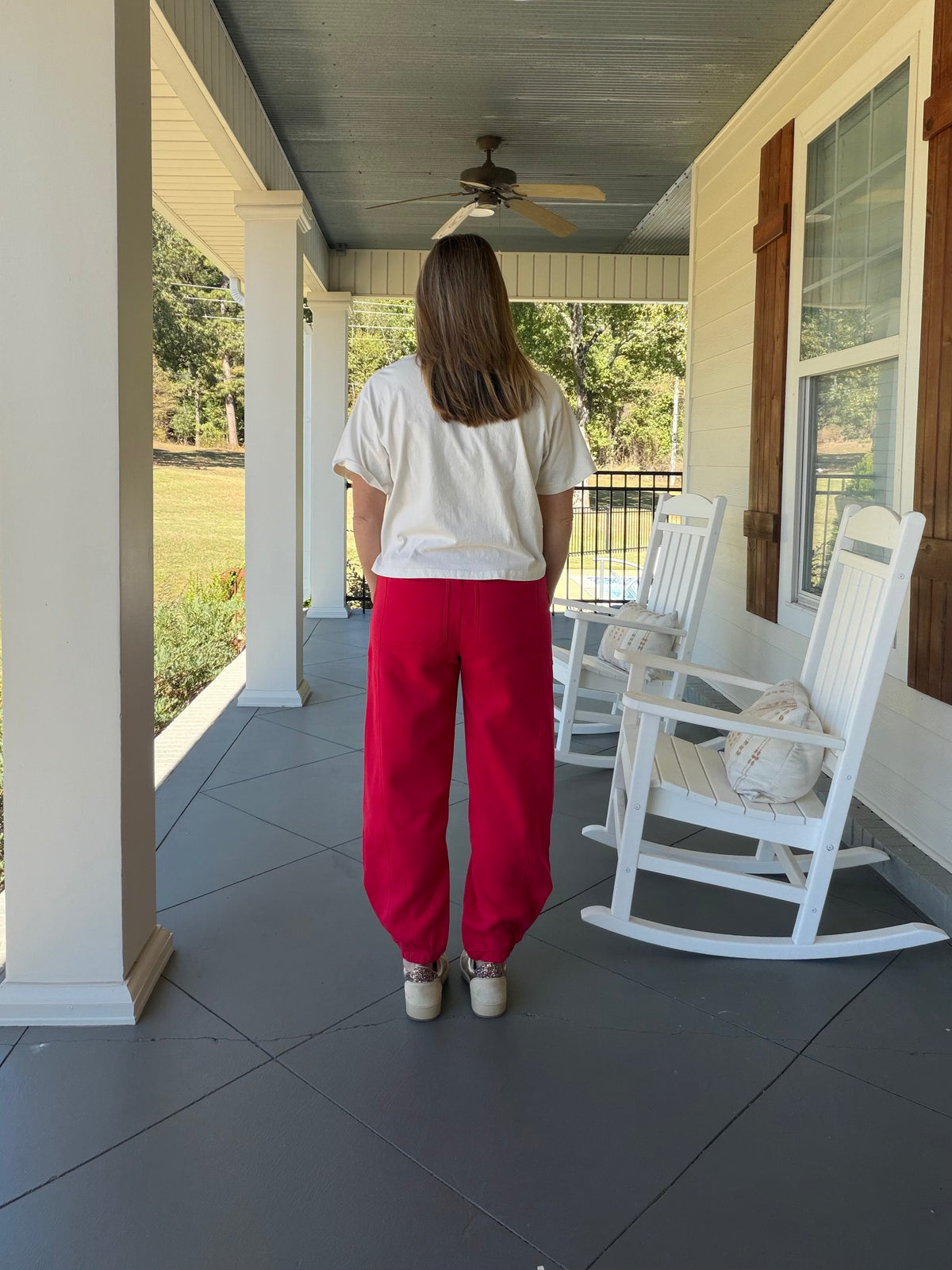 HAVEN’T YOU HEARD JOGGER PANTS - RED