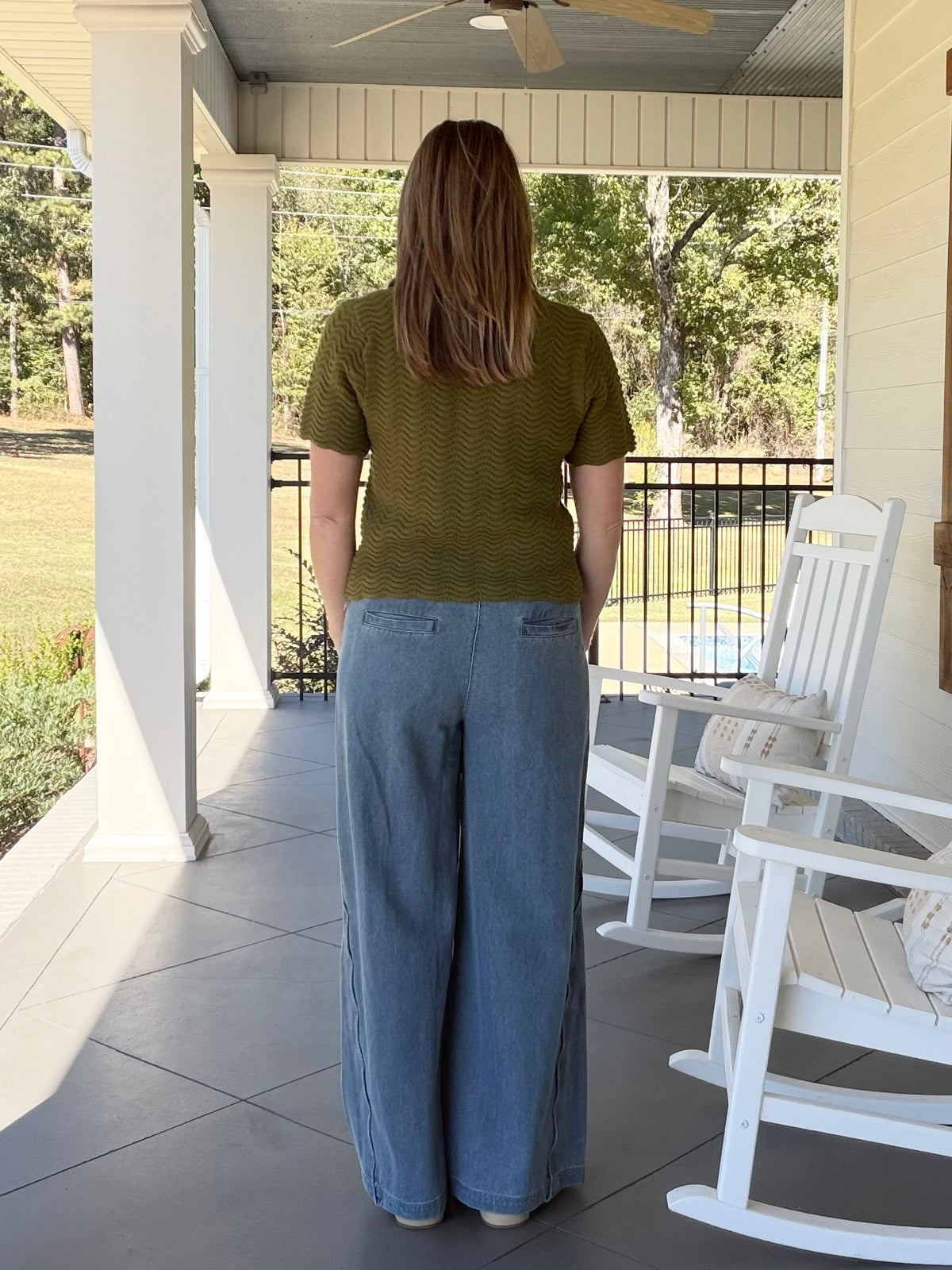 GIVE AND GO SWEATER TOP - OLIVE
