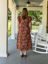 Load image into Gallery viewer, ALL IN FOR IT DRESS - TAN/BROWN
