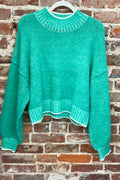 NEED YOU MORE SWEATER TOP - GREEN
