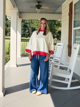 Load image into Gallery viewer, MAKE IT EASY TOP - CREAM/RED

