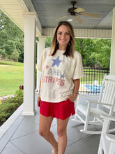 Load image into Gallery viewer, STARS AND STRIPES TOP - OATMEAL
