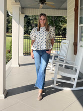 Load image into Gallery viewer, MORE TO ME TOP - DENIM DOT
