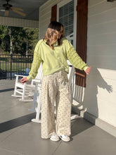 Load image into Gallery viewer, Textured Sleeve Sweatshirt Top - Lime
