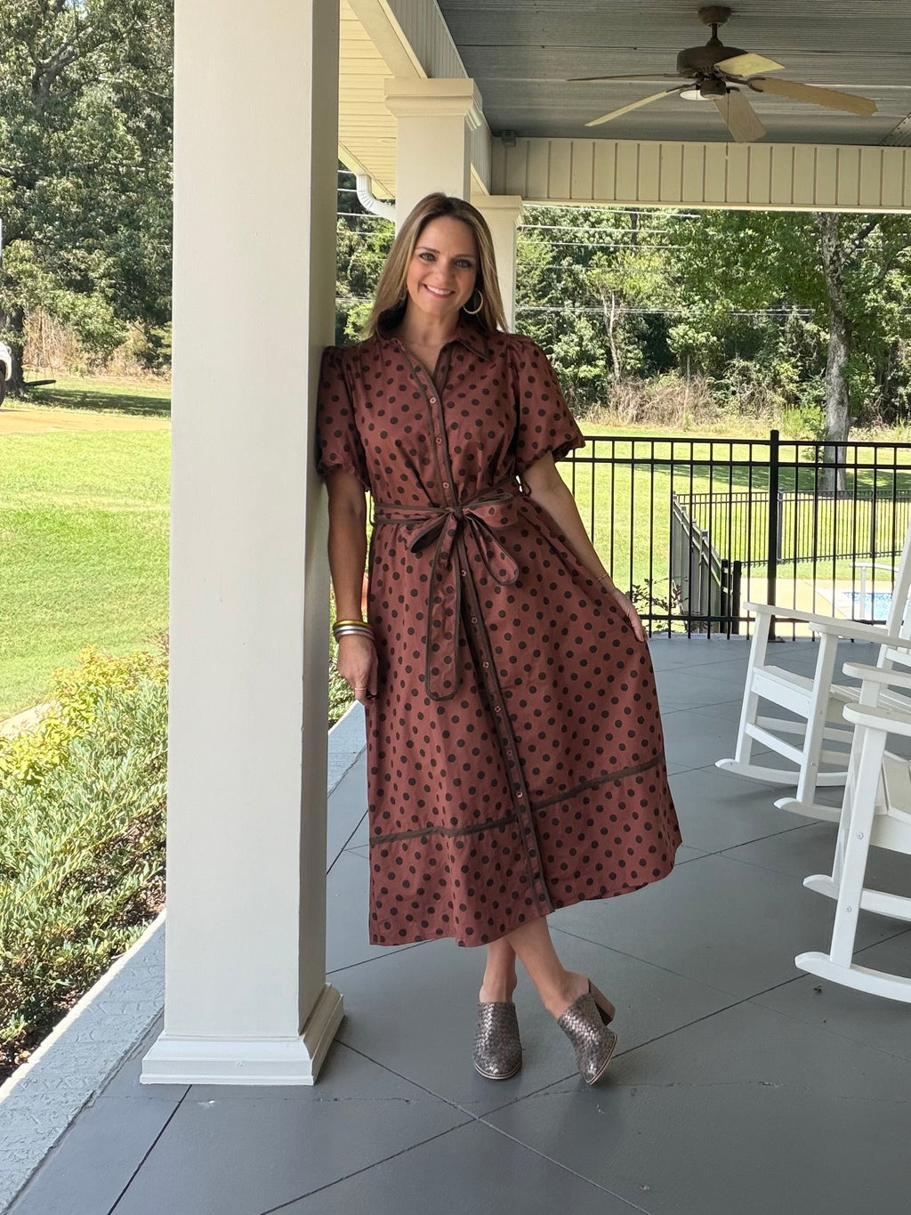 NO MORE HIDING DRESS - RUST
