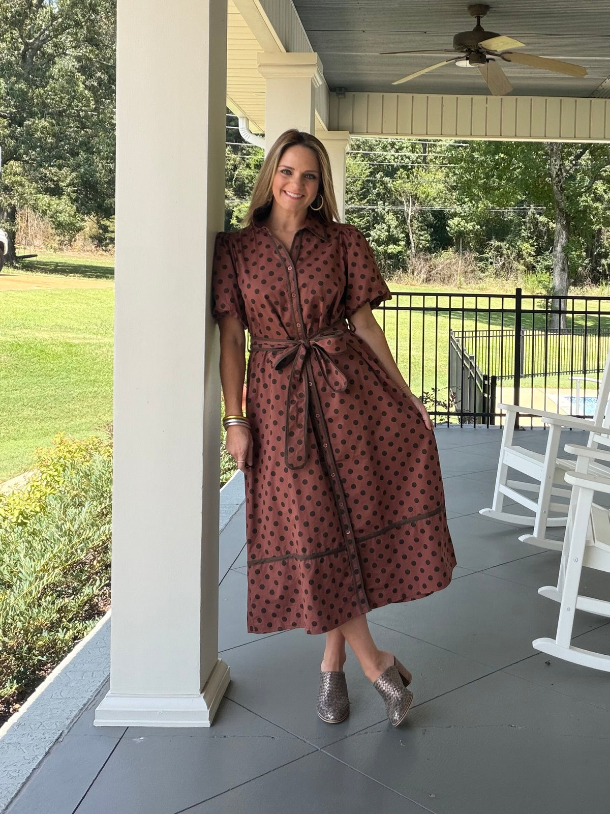 NO MORE HIDING DRESS - RUST