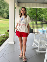Load image into Gallery viewer, STARS AND STRIPES TOP - OATMEAL
