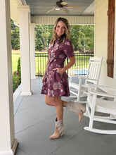 Load image into Gallery viewer, THROUGH IT ALL DRESS - BURGUNDY MIX
