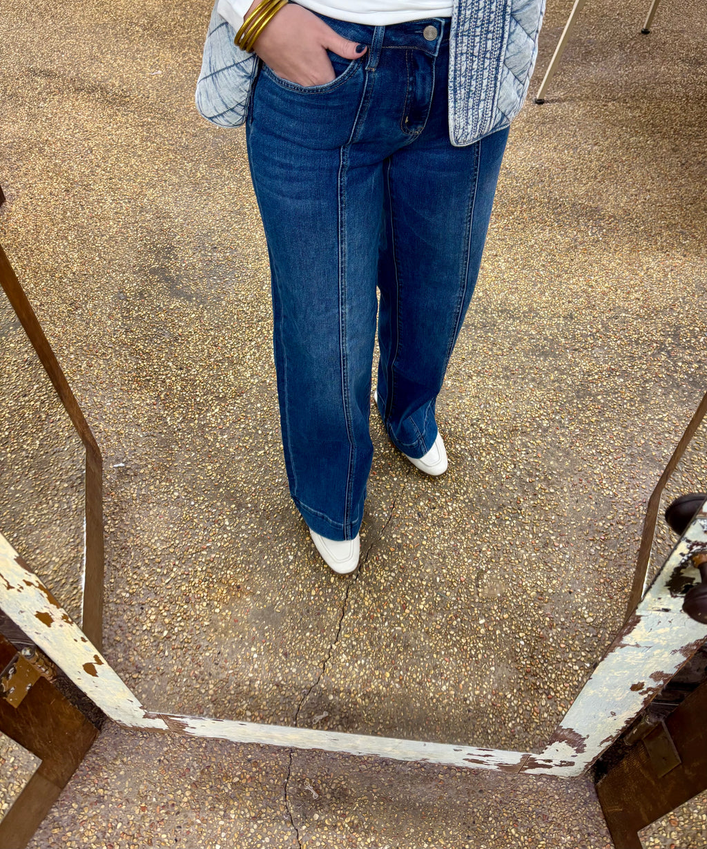 DON'T GIVE IN JEANS - DARK JEANS