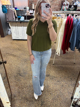 Load image into Gallery viewer, GIVE AND GO SWEATER TOP - OLIVE
