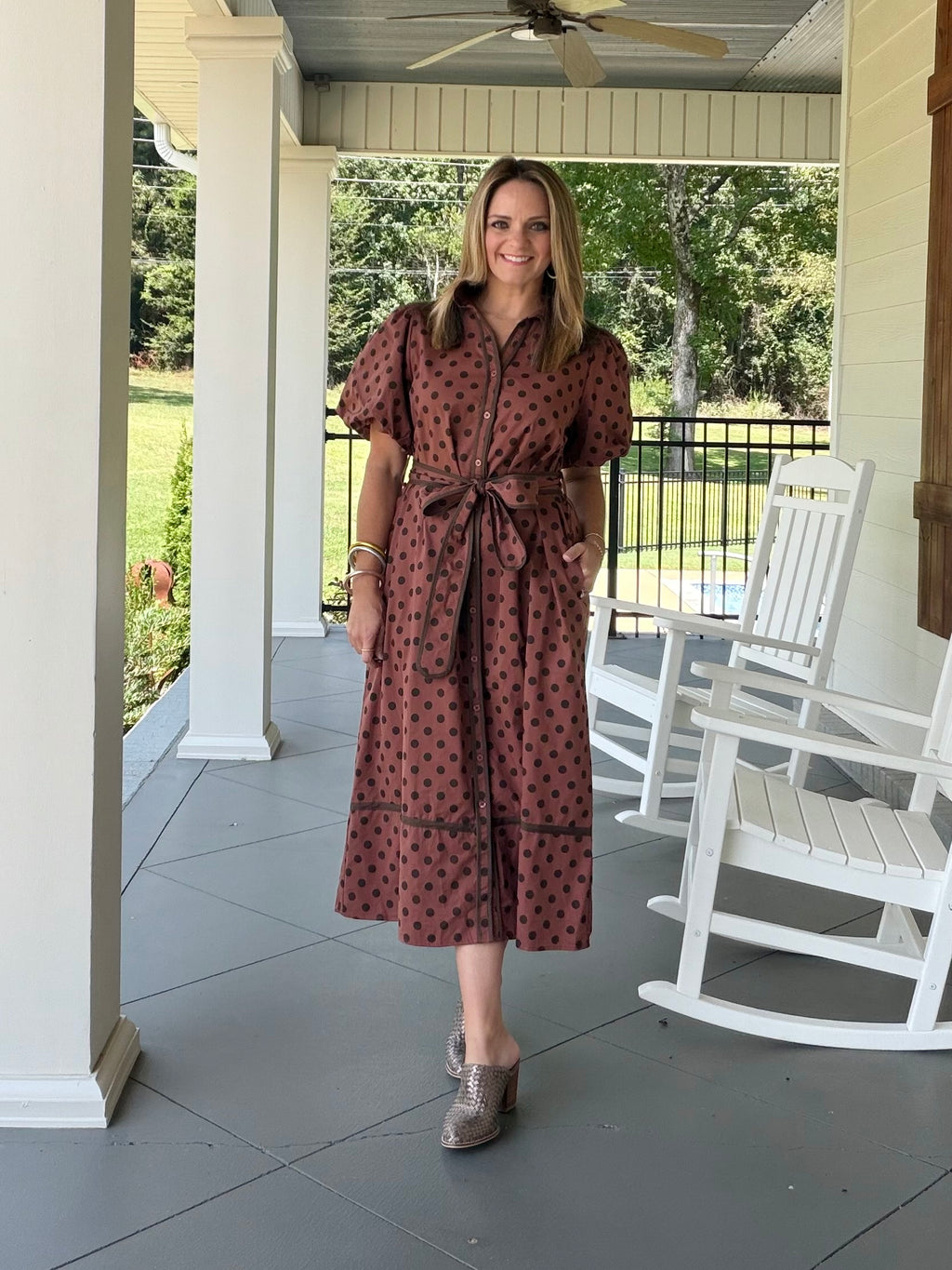 NO MORE HIDING DRESS - RUST