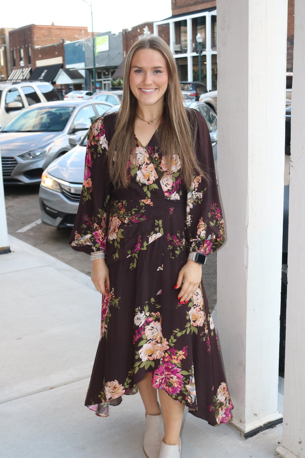 WHAT ITS WORTH DRESS - BROWN