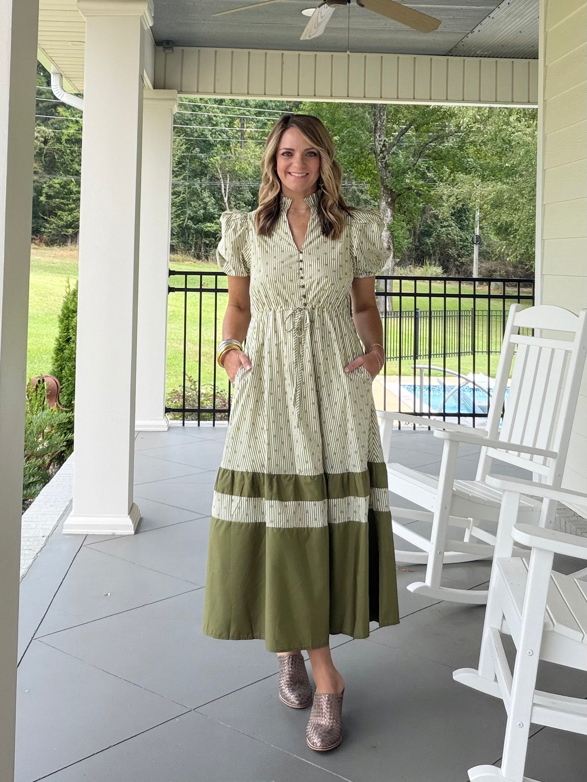 BELIEVE IN YOURSELF DRESS - OLIVE