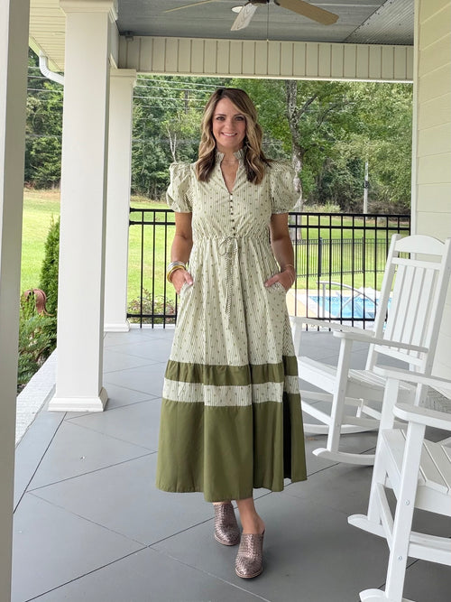 BELIEVE IN YOURSELF DRESS - OLIVE