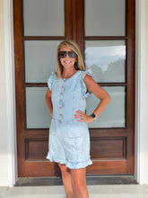 Load image into Gallery viewer, TRADING FOR THE GOOD ROMPER - LT DENIM
