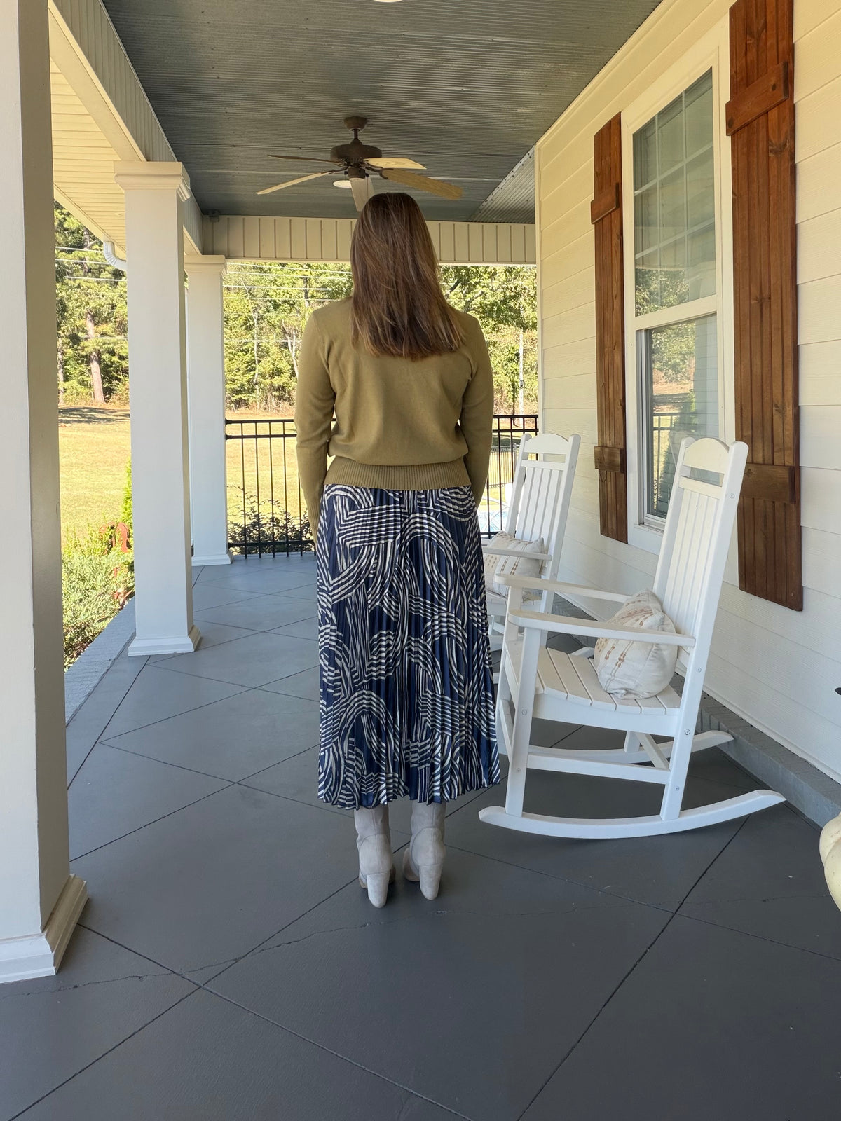 NEVER FAILS ME SKIRT - NAVY