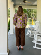Load image into Gallery viewer, Faux Suede High Waist Wide Crop Pants - Brown
