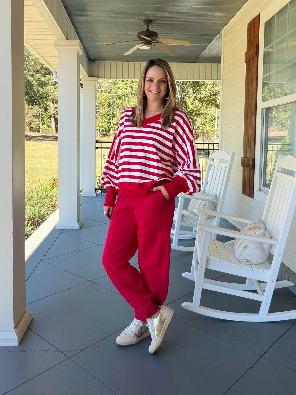HAVEN’T YOU HEARD JOGGER PANTS - RED