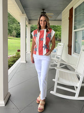Load image into Gallery viewer, STARS AND STRIPES TOP - GRAY
