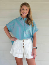 Load image into Gallery viewer, WEEKEND VIBES TOP - TURQUOISE
