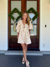 Load image into Gallery viewer, IN THE SWING OF THINGS ROMPER - CREAM/RED
