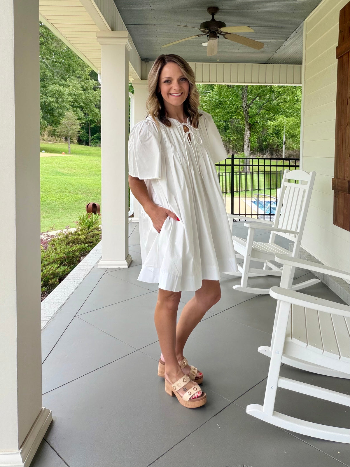 KEEP ON SINGING DRESS - WHITE