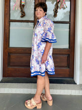 Load image into Gallery viewer, FEELING BETTER NOW DRESS - LILAC/BLUES
