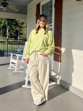Load image into Gallery viewer, Drawstring Waist Wide Leg Polka Dot Pants - Cream
