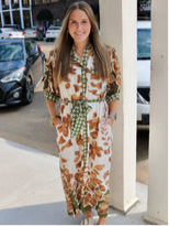 WHAT YOU SAID DRESS - OLIVE/CAMEL MIX