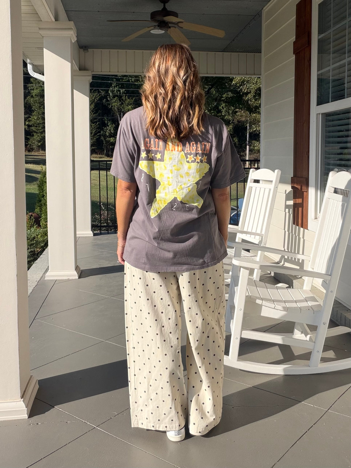 Chase The Feeling Leopard Graphic Tee - Charcoal