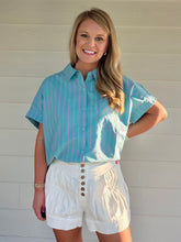 Load image into Gallery viewer, WEEKEND VIBES TOP - TURQUOISE
