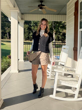 Load image into Gallery viewer, Floral Embroidery Woven Skort - Brown Mix
