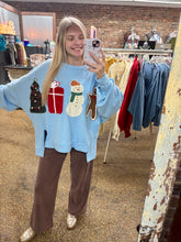 Load image into Gallery viewer, BRING ON THE HOLIDAYS TOP - LT BLUE
