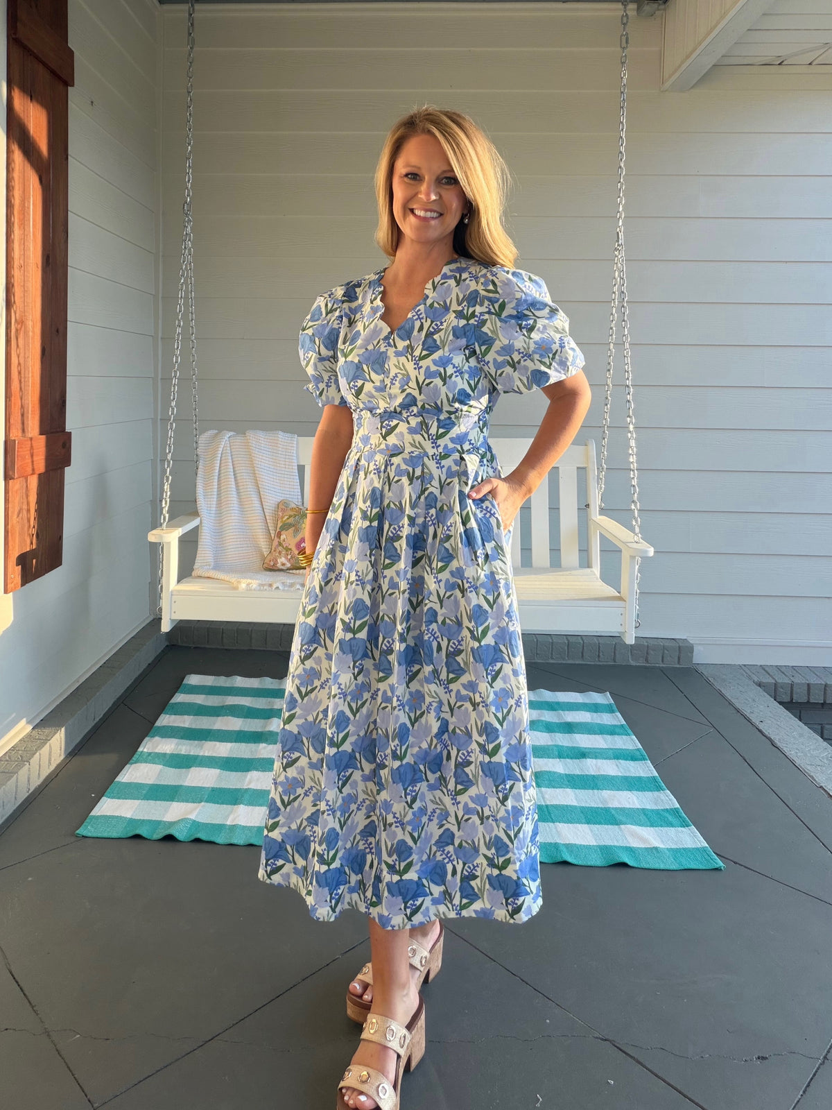 MAKE ME NOTICE DRESS - BLUE