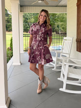 Load image into Gallery viewer, THROUGH IT ALL DRESS - BURGUNDY MIX

