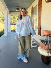 Load image into Gallery viewer, Jesus Loves You Sweatshirt Top - Dusty Blue
