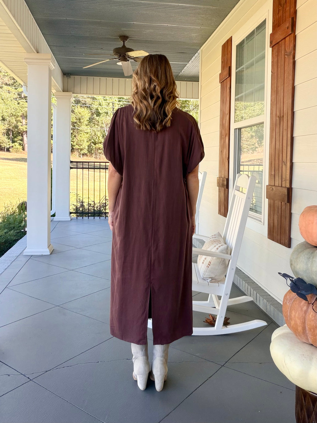 BREAKING TIES DRESS - CHOCOLATE