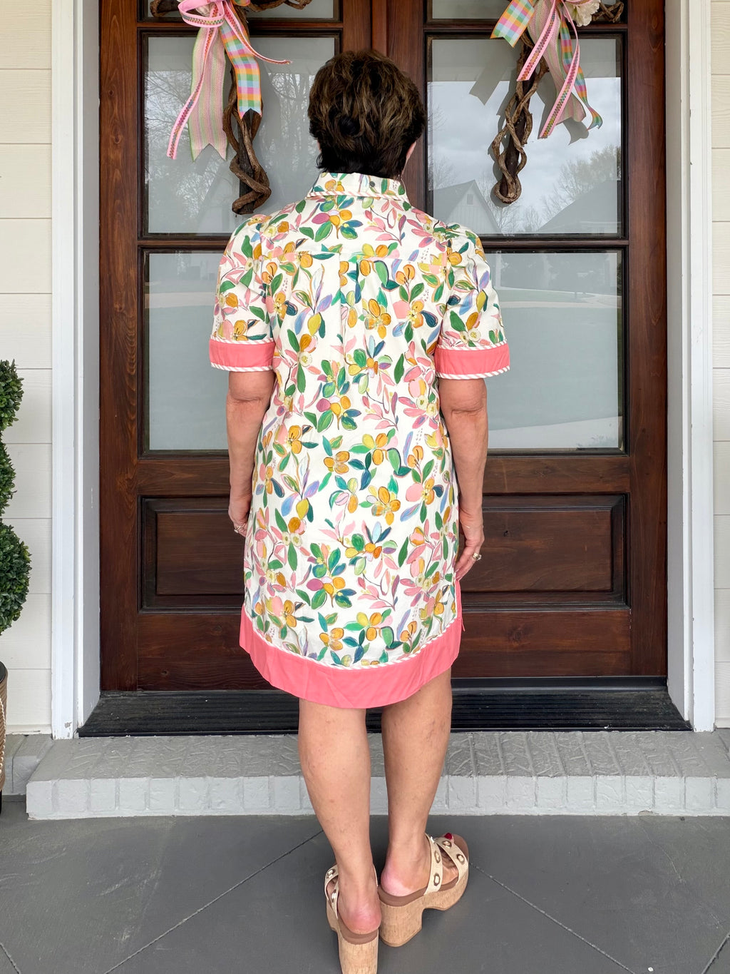 CALL ME UP DRESS - CORAL MIX