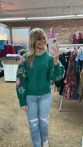 PRETTY LITTLE THING SWEATER TOP - GREEN