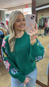 PRETTY LITTLE THING SWEATER TOP - GREEN