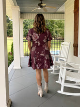 Load image into Gallery viewer, THROUGH IT ALL DRESS - BURGUNDY MIX
