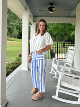 Load image into Gallery viewer, ALL OF THE TIME PANTS - BLUE/WHT
